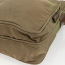 PRADA Shoulder Bag Nylon Khaki Silver Auth ARZ817-9