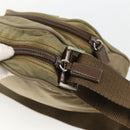 PRADA Shoulder Bag Nylon Khaki Silver Auth ARZ817-10