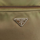 PRADA Shoulder Bag Nylon Khaki Silver Auth ARZ817-17