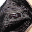 PRADA Shoulder Bag Nylon Khaki Silver Auth ARZ817-18