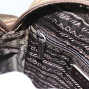 PRADA Shoulder Bag Nylon Khaki Silver Auth ARZ817-21