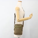 PRADA Shoulder Bag Nylon Khaki Silver Auth ARZ817-24