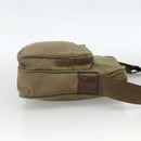 PRADA Shoulder Bag Nylon Khaki Silver Auth ARZ817-4
