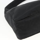 PRADA Hand Pouch Nylon Black Silver Auth ARZ818-14