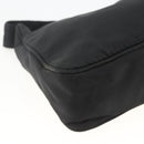 PRADA Hand Pouch Nylon Black Silver Auth ARZ818-16