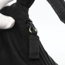 PRADA Hand Pouch Nylon Black Silver Auth ARZ818-10