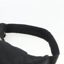 PRADA Hand Pouch Nylon Black Silver Auth ARZ818-8