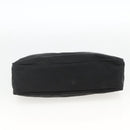PRADA Hand Pouch Nylon Black Silver Auth ARZ818-5