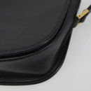 Christian Dior Shoulder Bag Leather Black Gold Auth ARZ819-10