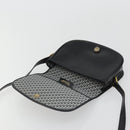Christian Dior Shoulder Bag Leather Black Gold Auth ARZ819-15