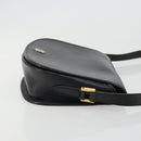 Christian Dior Shoulder Bag Leather Black Gold Auth ARZ819-4