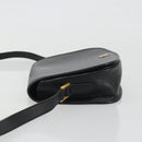 Christian Dior Shoulder Bag Leather Black Gold Auth ARZ819-5