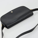 Christian Dior Shoulder Bag Leather Black Gold Auth ARZ819-6