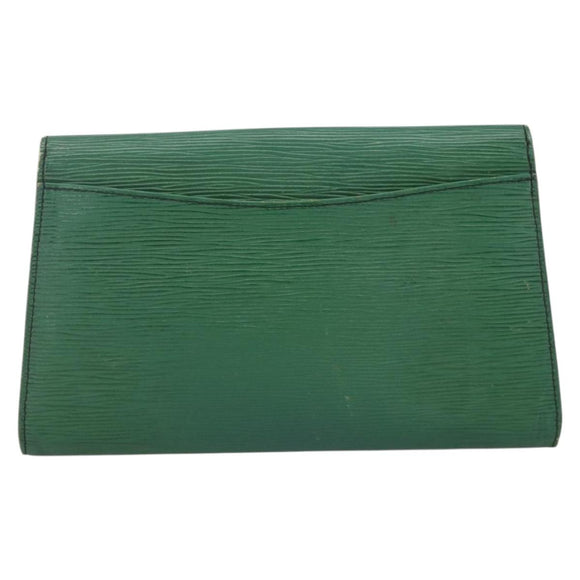 LOUIS VUITTON Epi Art Deco Clutch Bag Green M52634 LV Auth ARZ821