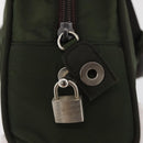 PRADA Hand Bag Nylon Khaki Silver Auth ARZ822-17