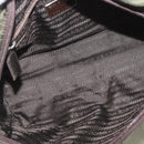 PRADA Hand Bag Nylon Khaki Silver Auth ARZ822-11