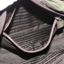PRADA Hand Bag Nylon Khaki Silver Auth ARZ822-23