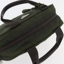 PRADA Hand Bag Nylon Khaki Silver Auth ARZ822-6