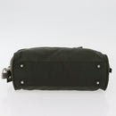 PRADA Hand Bag Nylon Khaki Silver Auth ARZ822-5