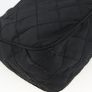 PRADA Pouch Nylon Black Silver Auth ARZ823A-16