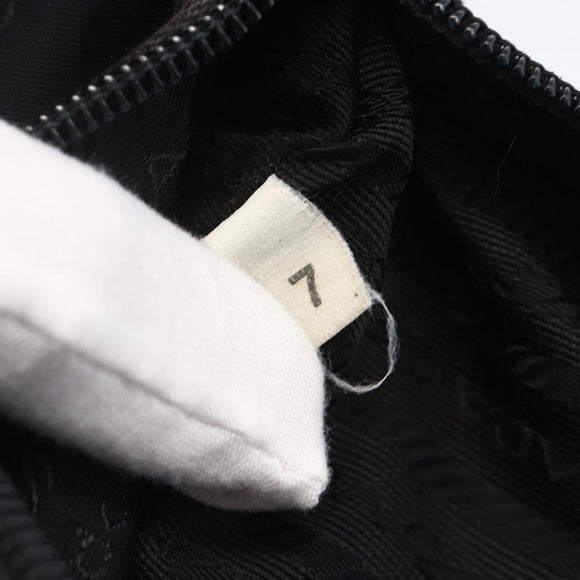 PRADA Pouch Nylon Black Silver Auth ARZ823A