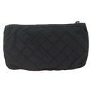 PRADA Pouch Nylon Black Silver Auth ARZ823A-2