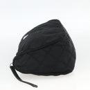 PRADA Pouch Nylon Black Silver Auth ARZ823A-3