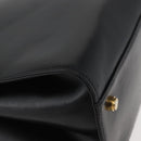 Salvatore Ferragamo Gancini Shoulder Bag Leather Black Gold Auth ARZ826-9