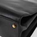 Salvatore Ferragamo Gancini Shoulder Bag Leather Black Gold Auth ARZ826-14