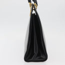 Salvatore Ferragamo Gancini Shoulder Bag Leather Black Gold Auth ARZ826-3