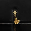 BALLY Hand Bag Leather 2way Black Gold Auth ARZ827-18