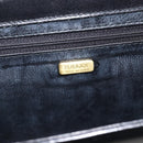 BALLY Hand Bag Leather 2way Black Gold Auth ARZ827-20