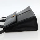 BALLY Hand Bag Leather 2way Black Gold Auth ARZ827-3