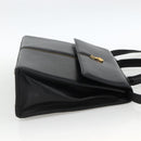 BALLY Hand Bag Leather 2way Black Gold Auth ARZ827-4