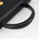 BALLY Hand Bag Leather 2way Black Gold Auth ARZ827-7