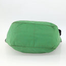 PRADA Hand Bag Nylon 2way Green Silver Auth ARZ835-5
