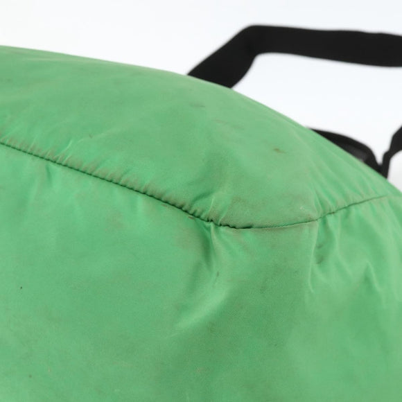 PRADA Hand Bag Nylon 2way Green Silver Auth ARZ835
