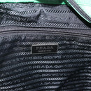 PRADA Hand Bag Nylon 2way Green Silver Auth ARZ835-20
