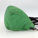 PRADA Hand Bag Nylon 2way Green Silver Auth ARZ835-4