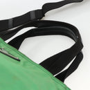 PRADA Hand Bag Nylon 2way Green Silver Auth ARZ835-14