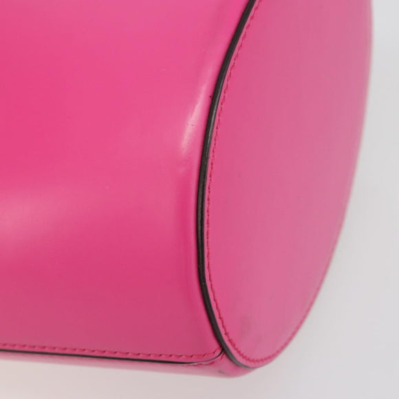 Salvatore Ferragamo Gancini Schoudertas Leer Roze Goud Auth ARZ836A