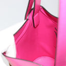 Salvatore Ferragamo Gancini Schoudertas Leer Roze Goud Auth ARZ836A-21