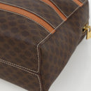 CELINE Macadam Canvas Hand Bag PVC Leather Brown Gold Auth ARZ837-10