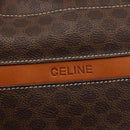 CELINE Macadam Canvas Hand Bag PVC Leather Brown Gold Auth ARZ837-15