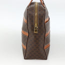 CELINE Macadam Canvas Hand Bag PVC Leather Brown Gold Auth ARZ837-5