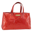 LOUIS VUITTON Monogram Vernis Wilshire PM Hand Bag Rose Pop M93643 Auth ARZ840-1