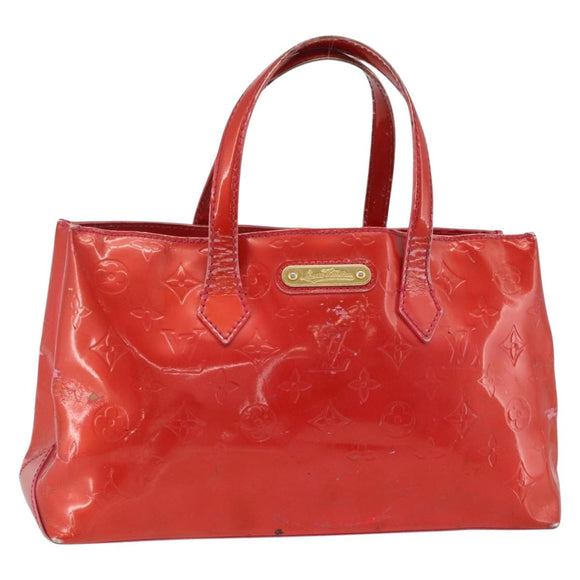 LOUIS VUITTON Monogram Vernis Wilshire PM Hand Bag Rose Pop M93643 Auth ARZ840