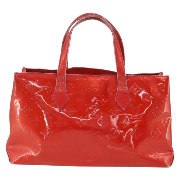 LOUIS VUITTON Monogram Vernis Wilshire PM Hand Bag Rose Pop M93643 Auth ARZ840