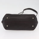 Salvatore Ferragamo Gancini Sofia Bag Leather 2way Bordeaux Silver Auth ARZ841-5