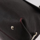 Salvatore Ferragamo Gancini Sofia Bag Leather 2way Bordeaux Silver Auth ARZ841-16